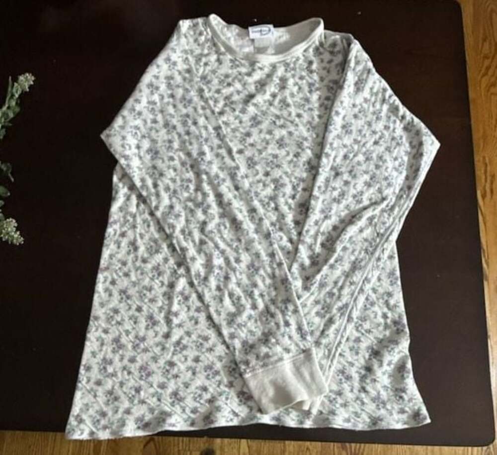 Vintage Duofold Thermal Long Sleeve Shirt Ditsy Floral Print